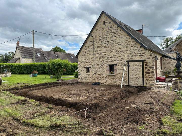 Travaux d'extension de maison Indre